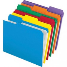 Pendaflex Color Reinforced Top File Folders - Letter - 8 1/2" x 11" Sheet Size - 1/3 Tab Cut - Assorted Position Tab Location - 11 pt. Folder Thickness - Assorted - Recycled - 100 / Box