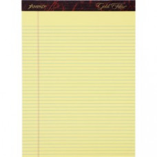 Ampad Gold Fibre Narrow Ruled P Remanufactured Writing Pads - Letter - 50 Sheets - Watermark - Stapled/Glued - 0.25