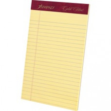 TOPS Gold Fibre Premium Jr. Legal Writing Pads - 50 Sheets - Watermark - Stapled/Glued - 0.28