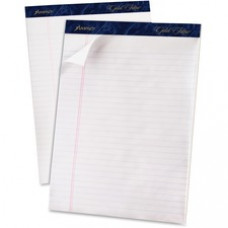 TOPS Gold Fibre Ruled Perforated Writing Pads - Letter - 50 Sheets - Watermark - Stapled/Glued - 0.34