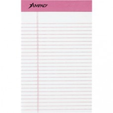 TOPS Pink Binding Writing Pads - 50 Sheets - 0.28