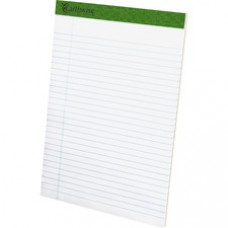 TOPS Recycled Perforated Legal Writing Pads - 50 Sheets - 0.34" Ruled - 15 lb Basis Weight - 8 1/2" x 11 3/4" - Environmentally Friendly, Perforated - Recycled