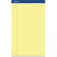 Ampad Perforated Ruled Pads - Letter - 50 Sheets - Stapled - 0.34" Ruled - 8 1/2" x 11"8.5"11.8" - Dark Blue Binder - Sturdy Back, Chipboard Backing, Perforated, Tear Resistant - 12 / Dozen