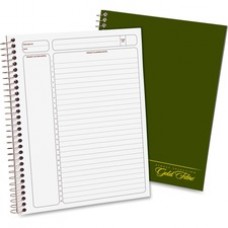 Ampad Gold Fibre Classic Project Planner - Action - White - Wire Bound - White - Classic Green - Notes Area, Heavyweight, Micro Perforated, Durable Cover, Sturdy Back, Easy Tear