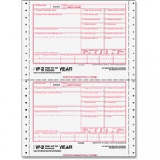TOPS Carbonless Standard W-2 Tax Forms - 6 Part - Carbonless Copy - 5 1/2