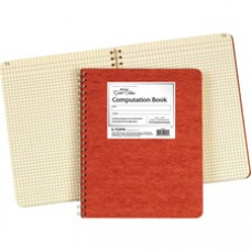 Ampad Retro Computation Notebook - 75 Sheets - Double Wire Spiral - 24 lb Basis Weight - 9 1/4