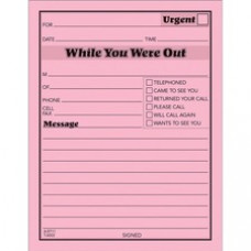 TOPS While You Were Out Message Pads - 50 Sheet(s) - Gummed - 5 1/2