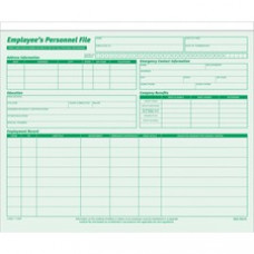TOPS Employee Record File Folders - 9 1/2" x 11 3/4" Sheet Size - Green - 20 / Pack