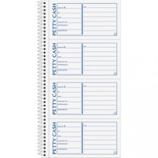 TOPS Duplicate Petty Cash Book - Wire Bound - 2 Part - Carbonless Copy - 2.75