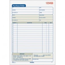 TOPS Carbonless 3-Part Purchase Order Books - 50 Sheet(s) - 3 Part - Carbonless Copy - 5 9/16