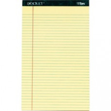 TOPS Docket Letr - Trim Legal Rule Canary Legal Pads - Legal - 50 Sheets - Double Stitched - 0.34