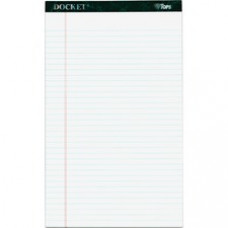 TOPS Docket Letr - Trim Legal Ruled White Legal Pads - Legal - 50 Sheets - Double Stitched - 0.34
