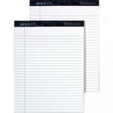 TOPS Docket Diamond Notepads - 50 Sheets - Watermark - Double Stitched - 0.34