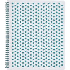 TOPS Polka Dot Design Spiral Notebook - Double Wire Spiral - College Ruled - 3 Hole(s) - 11