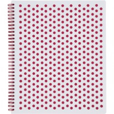 TOPS Polka Dot Design Spiral Notebook - Double Wire Spiral - College Ruled - 3 Hole(s) - 11