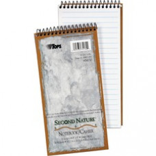 TOPS Second Nature 100% Recycled Steno Book - 70 Sheets - Coilock - Gregg Ruled - 4