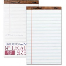 TOPS Wide - ruled Perforated Legal Pad - Legal - 50 Sheets - Double Stitched - 0.34