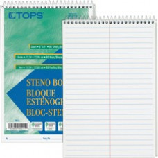 TOPS Steno Books - 80 Sheets - Wire Bound - Gregg Ruled - 6