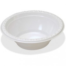 Tablemate Party Expressions Plastic Bowls - White - Plastic Body - 125 / Pack