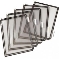 Tarifold 10-pocket Paperwork Display Organizer - 10 Pockets - Durable, Static Dissipative - Black - 10 / Pack