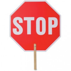 Tatco Handheld Stop Sign - 1 Each - Stop Print/Message - 18