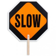 Tatco STOP / SLOW 2-sided Handheld Sign - 1 / Each - STOP/SLOW Print/Message - 0.2