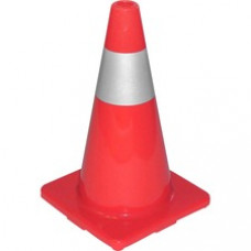 Tatco Sturdy Molded Reflective Traffic Cone - 1 / Each - Cone Shape - Reflective Paint, Stackable - Polyvinyl Chloride (PVC) - Orange
