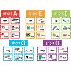 Teacher Created Resources Short Vowels Pocket Chart Cards - Skill Learning: Short Vowels - 205 Pieces - 1 Pack