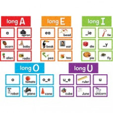Teacher Created Resources Long Vowels Pocket Chart Cards - Skill Learning: Long Vowels - 205 Pieces - 1 Pack