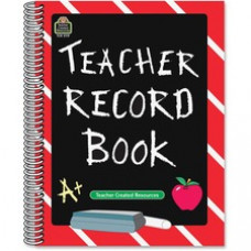 Teacher Created Resources Chalkboard Teacher Record Book - 32 Sheet(s) - Spiral Bound - 8 1/2