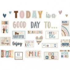 Teacher Created Resources Everyone is Welcome Today is a Good Day Mini Bulletin Board - Theme/Subject: Welcome - Skill Learning: Color, Leaders - 32 Pieces - 1 Set