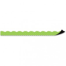 Teacher Created Resources Lime/Polka Dots Magnet Border - Learning Theme/Subject - 12 (Border) Shape - Magnetic - Polka Dots - Durable - 1.50