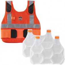 Chill-Its 6215 Safety Vest - Recommended for: Indoor, Outdoor, Pulp & Paper, Motorcycle, Biking - Adjustable, Comfortable, Long Lasting, Flexible, Flame Resistant, Reflective Strap, Elastic Loop - Small/Medium Size - 40