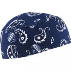 Chill-Its 6630 Navy Western Skull Cap - Terry Cloth - Fabric, Elastic - Navy Western