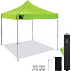 Shax 6000 Heavy-Duty Pop-Up Tent - 10ft x 10ft / 3m x 3m - Canopy StyleLime - Acrylonitrile Butadiene Styrene (ABS), Plastic, Polyester, Polyurethane - Steel Frame