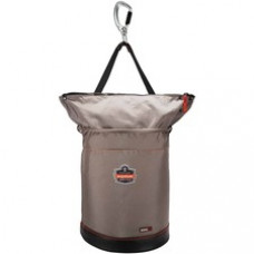 Arsenal 5976 Hoist Bucket with Swiveling Carabiner - Extra Large Size - 99.21 lb Capacity - Gray - Nylon, Synthetic Leather, Tarpaulin, Leather, Nickel Plated - 1Each - Multipurpose