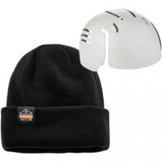 Ergodyne 6811ZI Rib Knit Hat with Bump Cap Insert - Acrylic, Polyurethane - Black