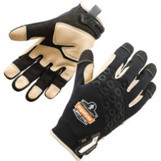 ProFlex 710LTR Heavy-Duty Leather-Reinforced Gloves - Small Size - Black - Heavy Duty, Abrasion Resistant, Flexible, Comfortable, Knitted, Secure Fit, Molded, Hook & Loop Closure, Pull-on Tab, ID Tab, Machine Washable, ... - 1 - 2.50