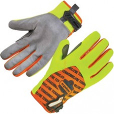 ProFlex 812 Standard Mechanics Gloves - Small Size - Lime - Reinforced Thumb, Comfortable, Flexible, Breathable, Hook & Loop Closure, Secure Fit, Machine Washable, Pull-on Tab, Durable Grip - For Mechanical Work, Public Utility, Multipurpose - 2 / Pair - 