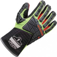 ProFlex 925CR6 Performance DIR, Cut-Resistant Gloves - Small Size - Lime - Impact Resistant, Cut Resistant, High Visibility, Non-slip Grip, Grip Dots, Reinforced Thumb, Reinforced Index Finger, Padded Cuff, Reflective Binding, Pull-on Tab - 1 - 2