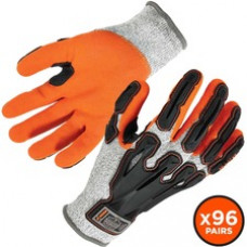 ProFlex 922CR-CASE Nitrile-Coated Cut-Resistant Gloves - Nitrile, Latex Coating - Small Size - Gray - Impact Resistant, Cut Resistant, Machine Washable, Molded, Seamless, Knit Wrist, High Visibility, Durable, Flexible - For Manufacturing, Fabrication, Han