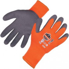 ProFlex 7401 Coated Lightweight Winter Work Gloves - Thermal Protection - Latex Coating - Medium Size - Orange - Lightweight, Breathable, Knitted, Comfortable, Elastic Wrist, Snug Fit, Machine Washable, Cut Resistant, Durable, Flexible, Secure Grip - For 