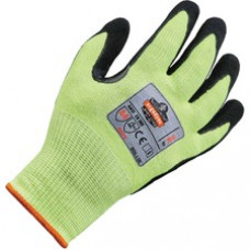 ProFlex 7041 Hi-Vis Nitrile-Coated Level 4 Cut Gloves - Nitrile, Polyurethane Coating - Small Size - Lime - High Visibility, Cut Resistant, Abrasion Resistant, Superior Grip, Breathable, Seamless, Knit Wrist, Dirt Resistant, Debris Resistant, Machine Wash