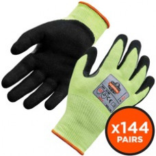 ProFlex 7041-CASE Nitrile-Coated Level 4 Cut Gloves - Nitrile, Polyurethane Coating - Medium Size - Lime - Cut Resistant, Abrasion Resistant, Breathable, Seamless, Knit Wrist, Dirt Resistant, Debris Resistant, High Visibility, Machine Washable, Comfortabl