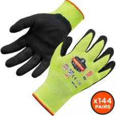 ProFlex 7021-CASE Nitrile-Coated Cut-Resistant Gloves - Nitrile, Polyurethane Coating - Small Size - Lime - Cut Resistant, Seamless, Knit Wrist, Dirt Resistant, Debris Resistant, High Visibility, Machine Washable, Puncture Resistant, Abrasion Resistant, B