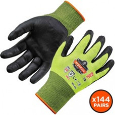 ProFlex 7022-CASE Nitrile-Coated Cut-Resistant Gloves - Nitrile Coating - Small Size - Lime - Cut Resistant, Seamless, Knit Wrist, Dirt Resistant, Debris Resistant, High Visibility, Machine Washable, Comfortable, Durable, Puncture Resistant, Abrasion Resi
