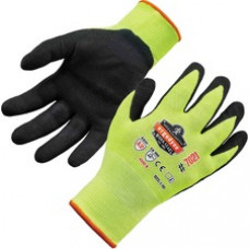 ProFlex 7021 Nitrile-Coated Cut-Resistant Gloves A2 Level WSX - Nitrile, Polyurethane Coating - Small Size - Lime - Cut Resistant, Superior Grip, Seamless, Knit Wrist, Dirt Resistant, Debris Resistant, High Visibility, Machine Washable, Puncture Resistant