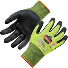 ProFlex 7022 Hi-Vis Nitrile-Coated Cut-Resistant Gloves A2 DSX - Nitrile Coating - Medium Size - Lime - Cut Resistant, High Visibility, Seamless, Knit Wrist, Dirt Resistant, Debris Resistant, Machine Washable, Comfortable, Durable, Puncture Resistant, Abr