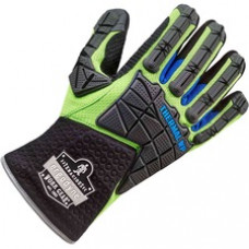 ProFlex 925WP Performance DIR, Thermal WP Gloves - Thermal Protection - Medium Size - Lime - Impact Resistant, Water Proof, Reinforced Thumb, Reinforced Index Finger, Padded Cuff, Reflective Binding, Pull-on Tab, Cold Resistant - 1 - 2