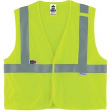 GloWear 8260FRHL Type R Class 2 Flame-Resistant Modacrylic Vest - Recommended for: Accessories, Electrical, Petrochemical, Oil & Gas, Refinery - Mic Tab, Hook & Loop Closure, High Visibility, Flame Resistant, Reflective Strip, Interior Pocket, Pen Slot, B